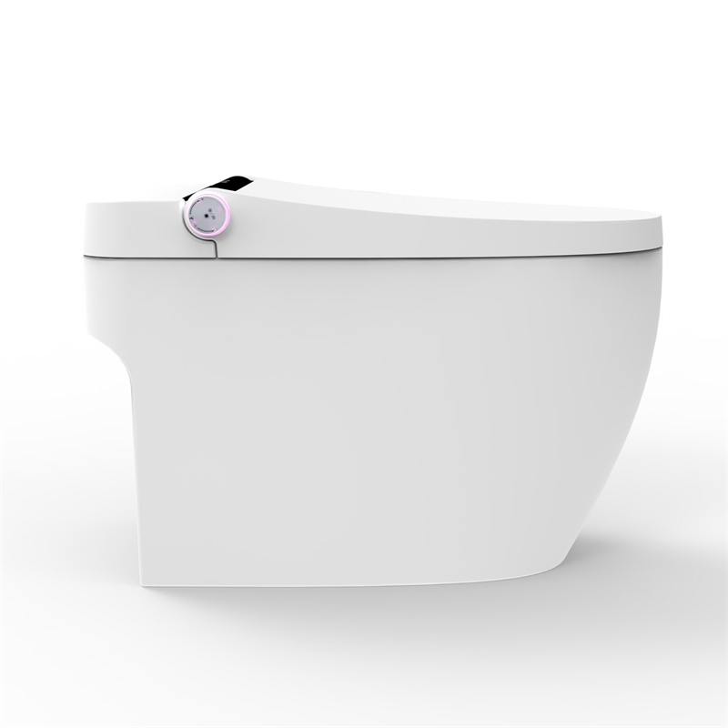 Pacific White Smart Toilet - 1.28GPF Efficient Elongated Design