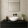 Nuvella Matte White Solid Surface Round Vessel Sink