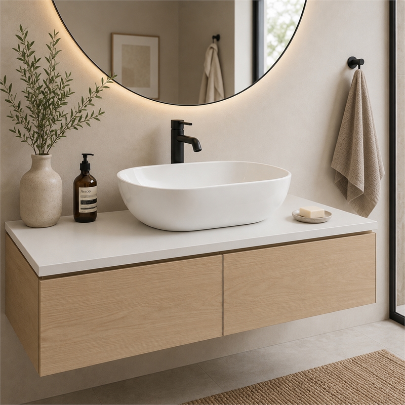 Morden 36 Inch And 60 Inch Wide Solid Surface White Countertop