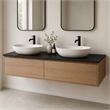 Morden 60 Inch Wide Solid Surface Black Countertop