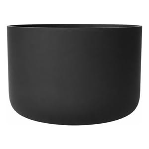 Modern Round Deep Black Tub With Stool