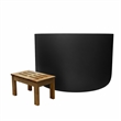 Modern Round Deep Black Tub With Stool