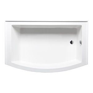Malibu Home Tulum RH Whirlpool/Massaging Air Jet Bathtub 60&quotx 32&quotx 18&quot in White