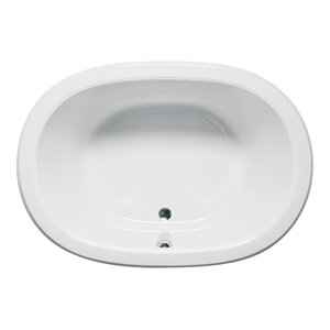 Malibu Home Waikki Oval Soaking Bathtub 66&quotx 44&quotx 23&quot in White