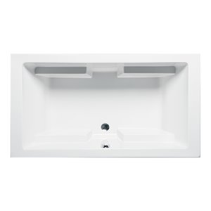 Malibu Home Westport Rectangle Massaging Air Jet Bathtub 66&quotx 36&quotx 22&quot in White