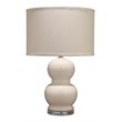 Eden Home Transitional Glass Table Lamp with Classic Shape in Cream