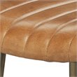 Eden Home Transitional Leather and Iron Counter Stool in Brown/Gold