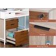 Eden Home 3-Drawer Modern Wood Rolling File Cabinet with Lock in Rustic Brown