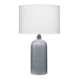 Eden Home Ceramic Blue Table Lamp Rectangular 25.5&quot Unassembled