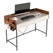 Eden Home Contemporary Wood Computer/Study Writing Desk with Drawers in Walnut