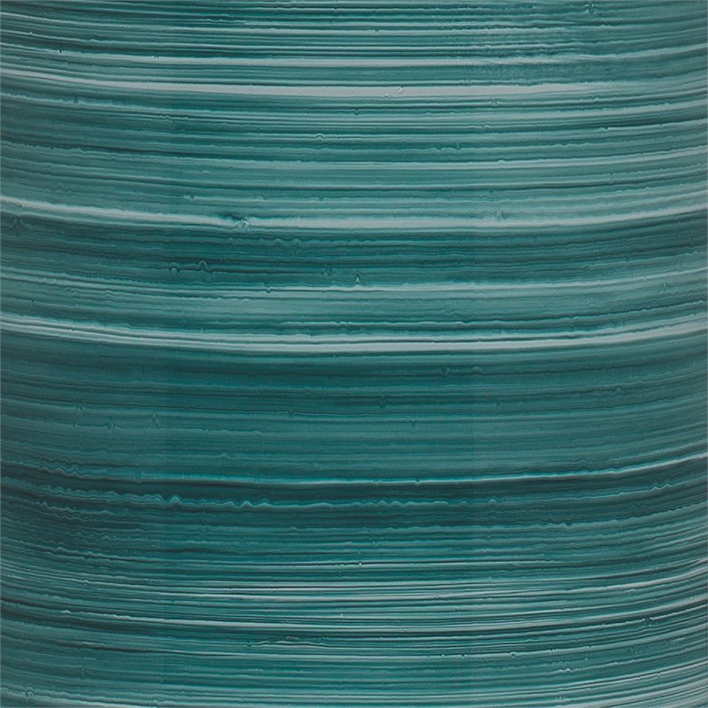 Eden Home Coastal Glass Table Lamp in Turquoise/White Swirl Finish