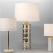 Eden Home Traditional Style Glass Table Lamp in Silver Mercury Finish