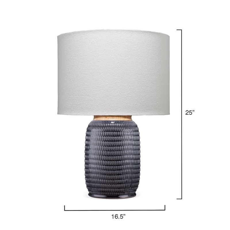 Eden Home 1-Light Transitional Ceramic Table Lamp w/ Linen Shade in White/Cream