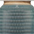 Eden Home 1-Light Transitional Ceramic Table Lamp with Linen Shade in Blue