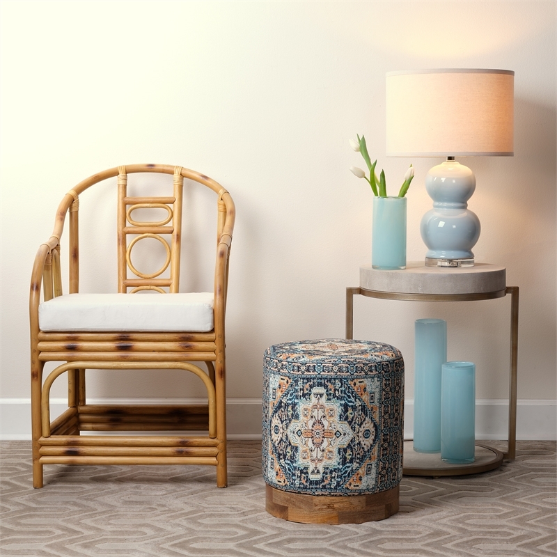 Eden Home Metal Ivory Side Table Round 23.5