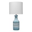 Eden Home Transitional Ceramic Table Lamp in Blue/White Swirl