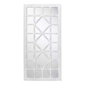 Eden Home Wood Extremely Versatile Mirror in Ivory Painted