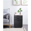 Eden Home 3-Drawer Wood Rolling File Cabinet with Locking Wheels in Rustic Brown