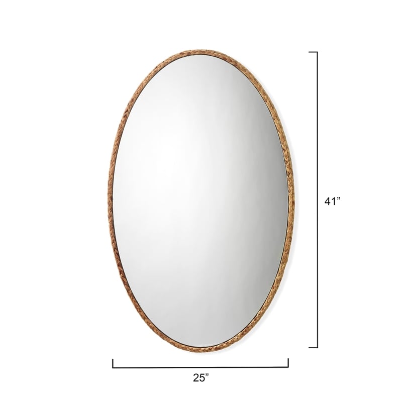Eden Home Seagrass Natural Mirror Oval 40.5