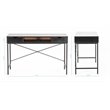 Eden Home Wood & Metal Writing/Computer Desk with Drawers in Black
