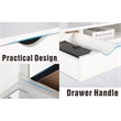 Eden Home Contemporary Wood Writing/Computer Desk with Drawers in White