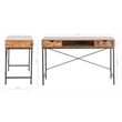 Eden Home Contemporary Wood Writing/Computer Desk with Drawers in Rustic Brown