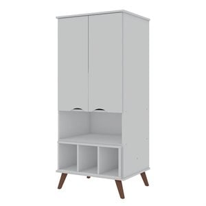 Eden Home 6-Shelf Contemporary Wood Display Cabinet in White