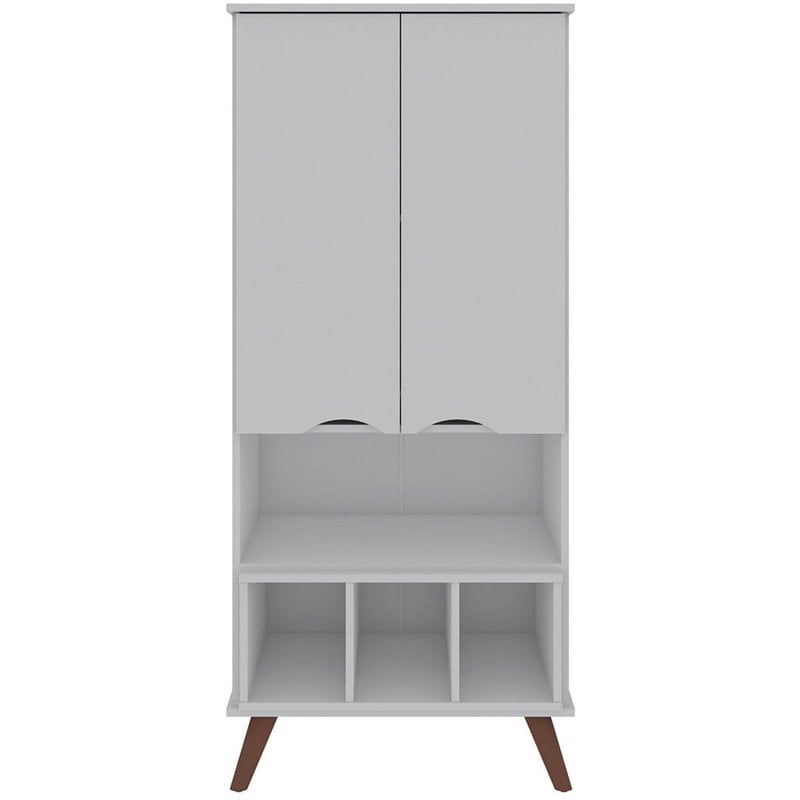 Eden Home 6-Shelf Contemporary Wood Display Cabinet in White