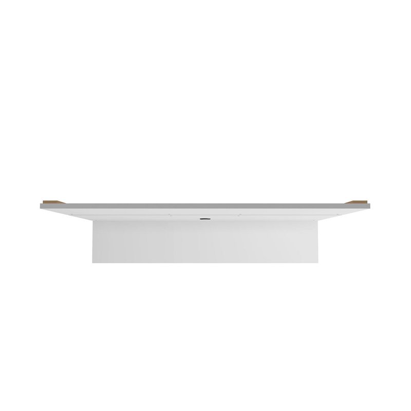 Eden Home Wood White Entertainment Center Rectangular Wire Management 62.99