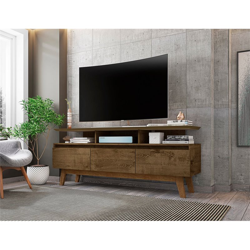 Eden Home Mid-Century Wood TV Stand for TVs up to 60