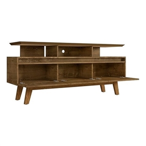 Eden Home Mid-Century Wood TV Stand for TVs up to 60&quot in Rustic Brown