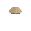 Eden Home Wood Floating Corner Desk in Rustic Brown and Yellow