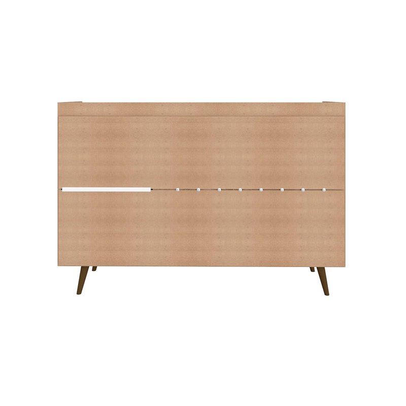 Eden Home 4-Shelf Mid-Century Wood Buffet Stand in Rustic Brown