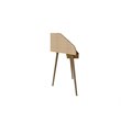 Eden Home Wood 2 PC Cubicle Section Desk Set in Rustic Brown and Yellow