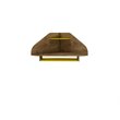 Eden Home Wood 2 PC Floating Cubicle Section Desk Set in Rustic Brown & Yellow