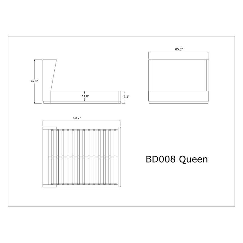 Eden Home Upholstered Contemporary Faux Leather Queen Bed Frame in Cream