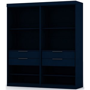 Eden Home 2-Piece Contemporary Wood Open Sectional Closet Set in Midnight Blue