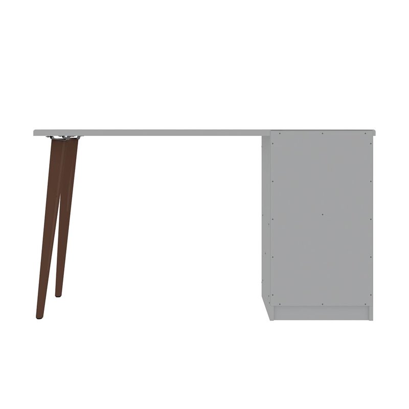 Eden Home Contemporary Wood Home Office Desk with 3 Cubby Spaces in White