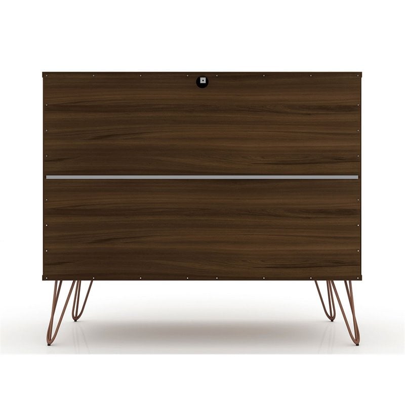 Eden Home 3-Drawer Contemporary Wood Dresser in Brown (Set of 2)