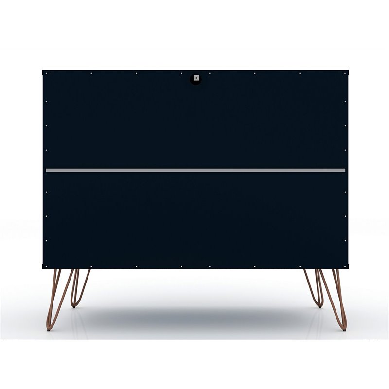 Eden Home 3-Drawer Contemporary Wood Dresser in Blue (Set of 2)
