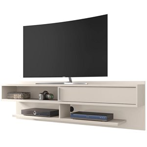 Eden Home 21&quot Modern Wood Floating Entertainment Center in Off White