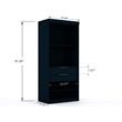 Eden Home 3-Piece Contemporary Wood Semi-Open Corner Closet Set in Blue