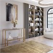 Eden Home Modern Metal Console Table in High Polish Gold Finish