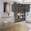Eden Home Modern Metal Console Table in High Polish Gold Finish
