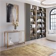 Eden Home Modern Metal Console Table in High Polish Gold Finish