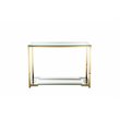 Eden Home Modern Metal Console Table in High Polish Gold Finish