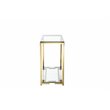 Eden Home Modern Metal Console Table in High Polish Gold Finish