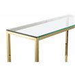 Eden Home Modern Metal Console Table in High Polish Gold Finish