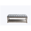 Eden Home Farmhouse Rectangular Coffee Table in Frost Gray Finish