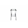 Eden Home Modern Metal Console Table in High Polish Silver Finish